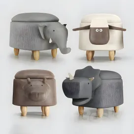 Hippo childrens storage stool